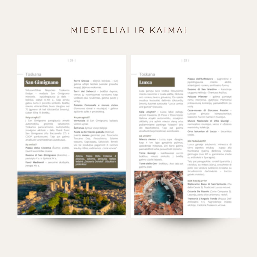 Toskanos gidas. PDF gidas