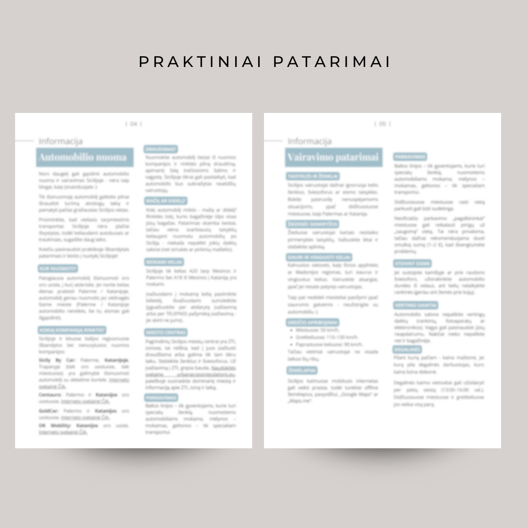 Pietryčių Sicilija. PDF gidas