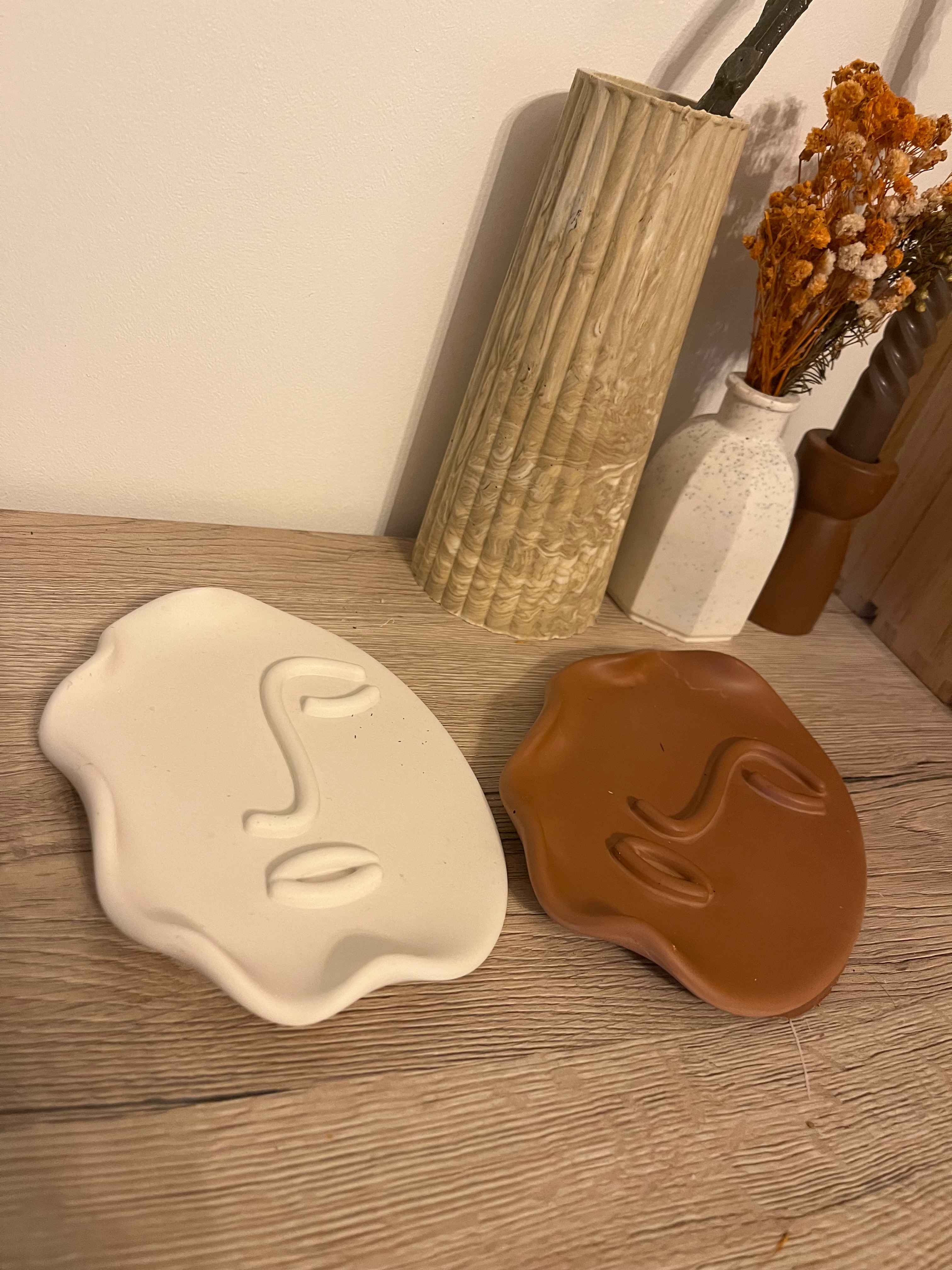 Plateau décoratif visage