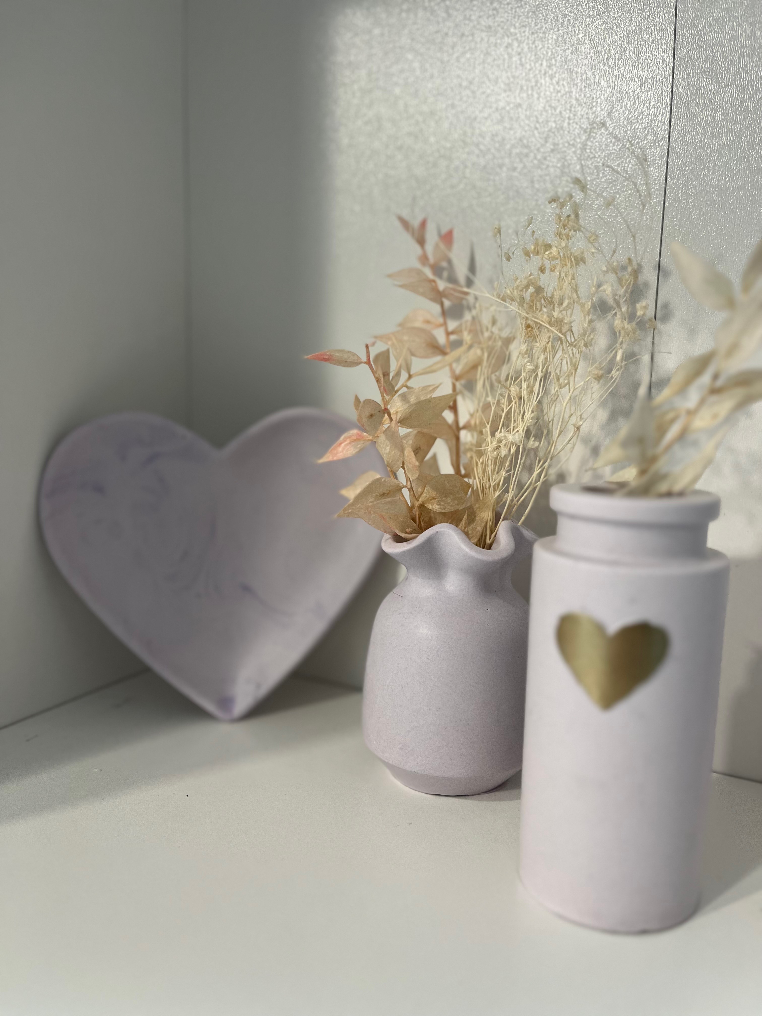 Vases décoratifs et plateau en forme de cœur vases fleur 