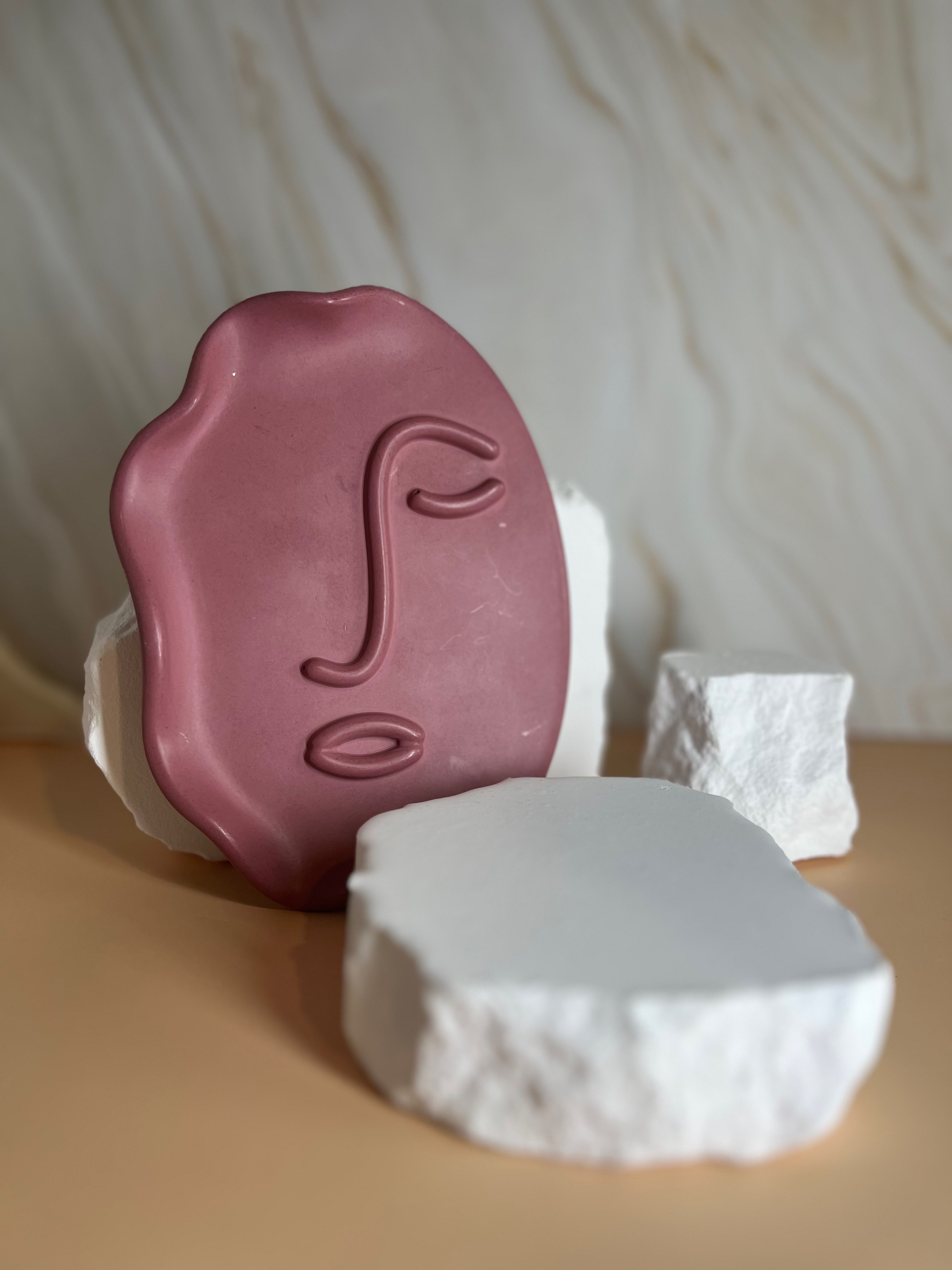 Plateau décoratif visage