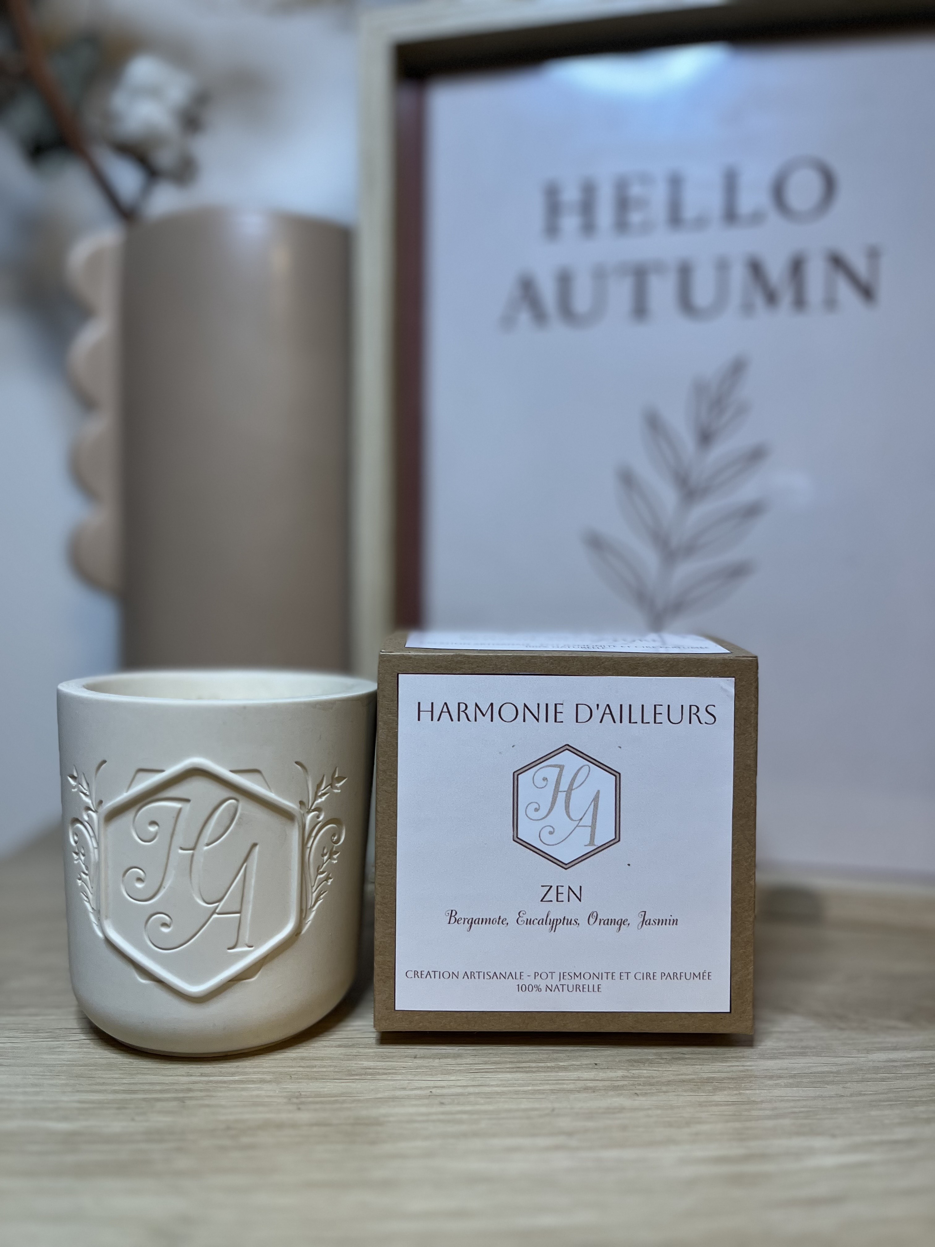 Bougie Signature - Zen - Couleur ivoire - 180g