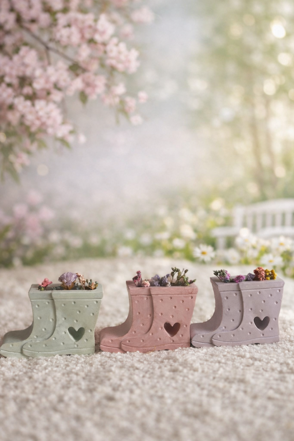 Trio des bottes floral