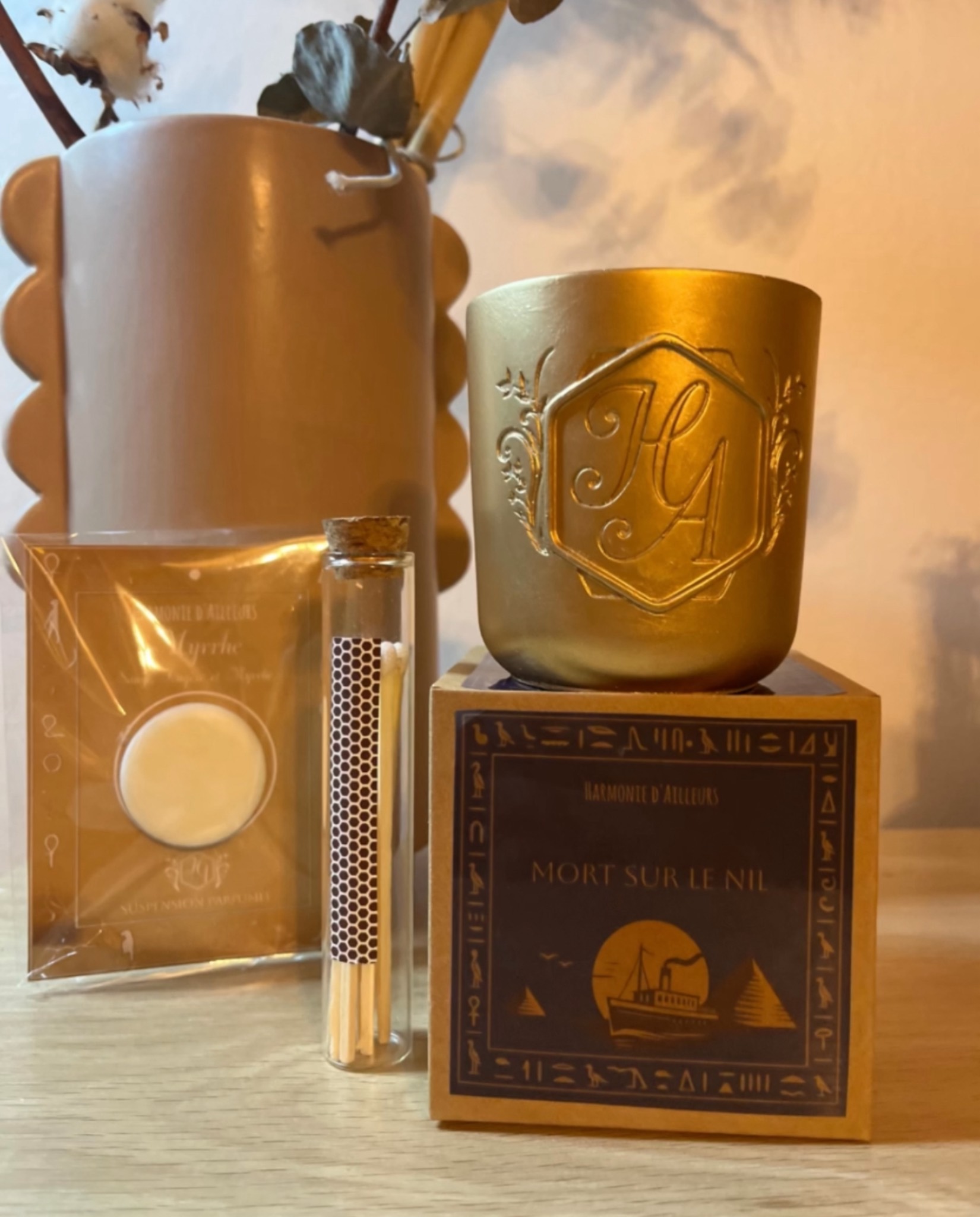 Pack édition Agatha Christie "Mort sur le Nil" - Bougie, Fondant et allumettes