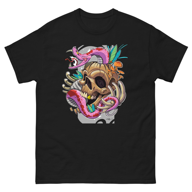 Camiseta KALAKA – Calavera & serpiente exclusiva Punkotattooartist
