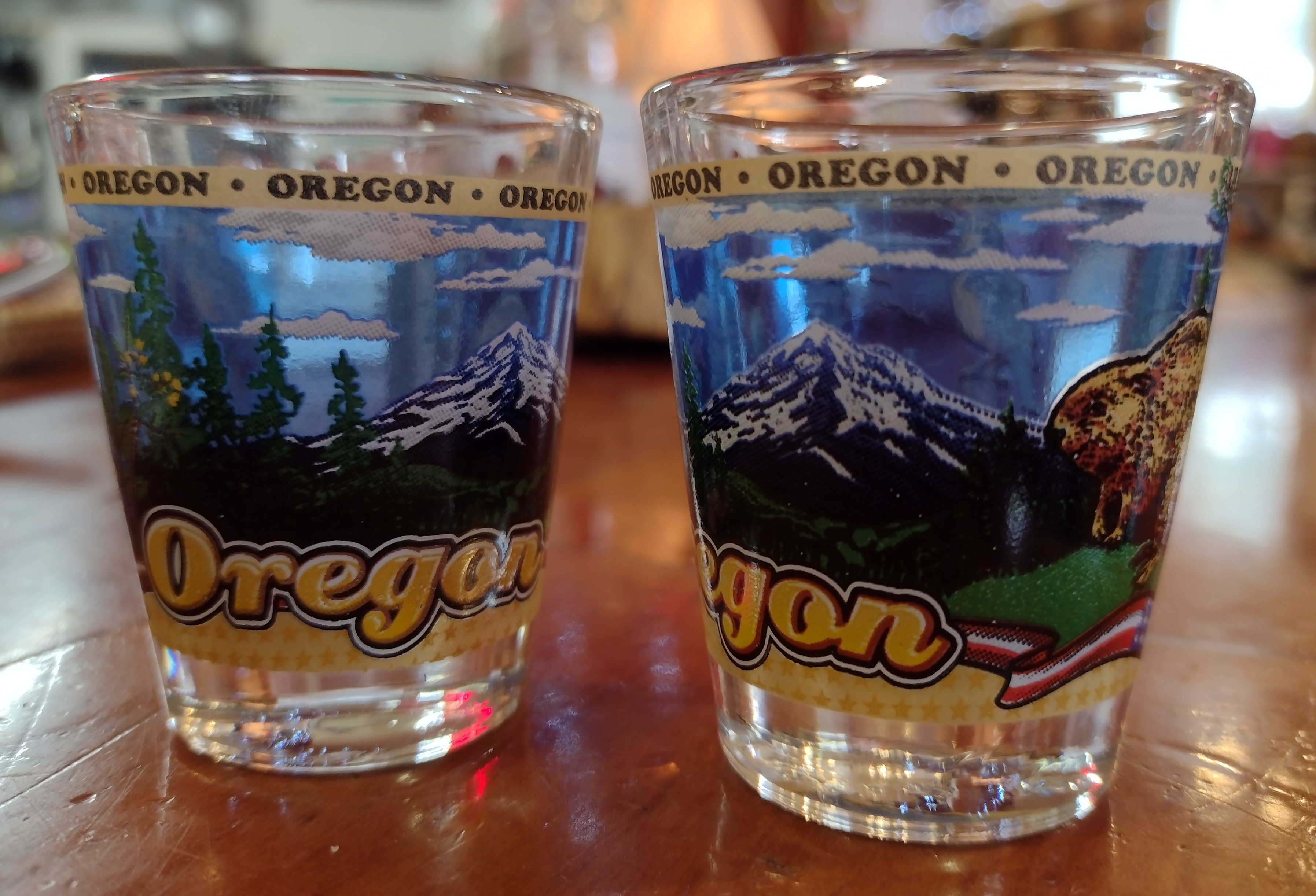 Blue Oregon Shot Glasses