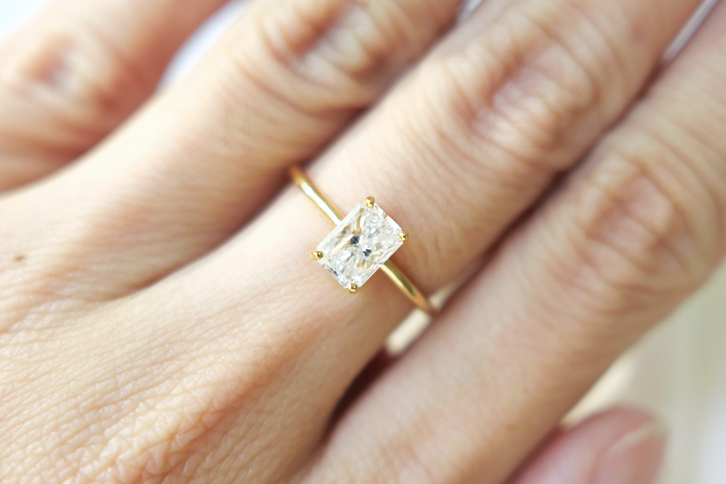 Radiant Cut Diamond Solitaire Ring