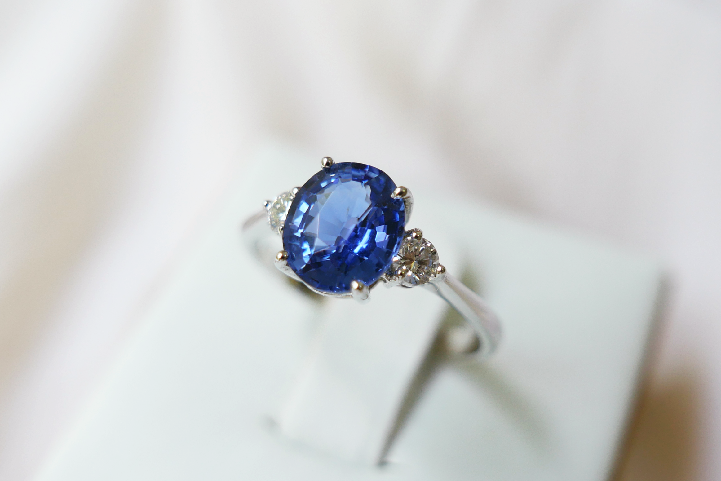 Cornflower Blue Sapphire Ring