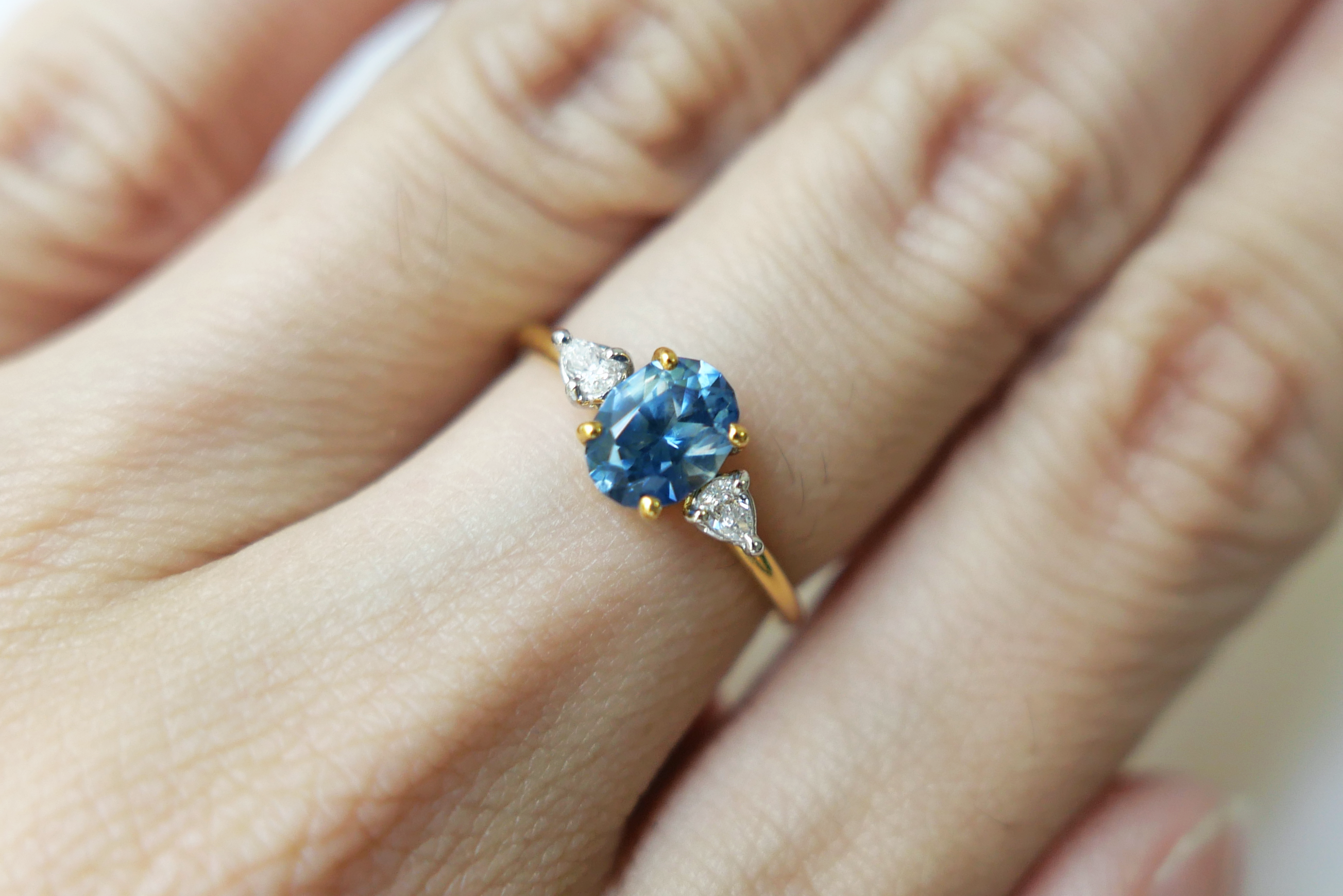 Contemporary Minimalist Sapphire Ring