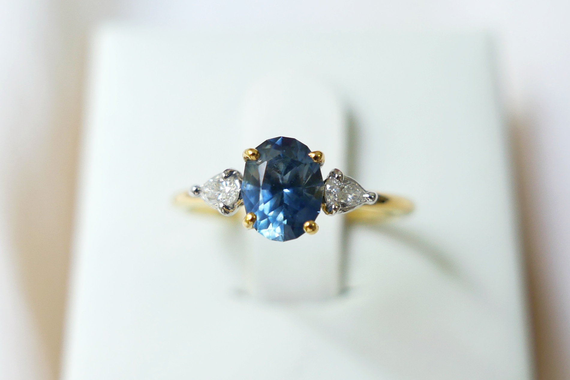 Contemporary Minimalist Sapphire Ring