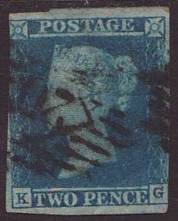 GB 	1841 SG 14 Used 1844 London Cancellation