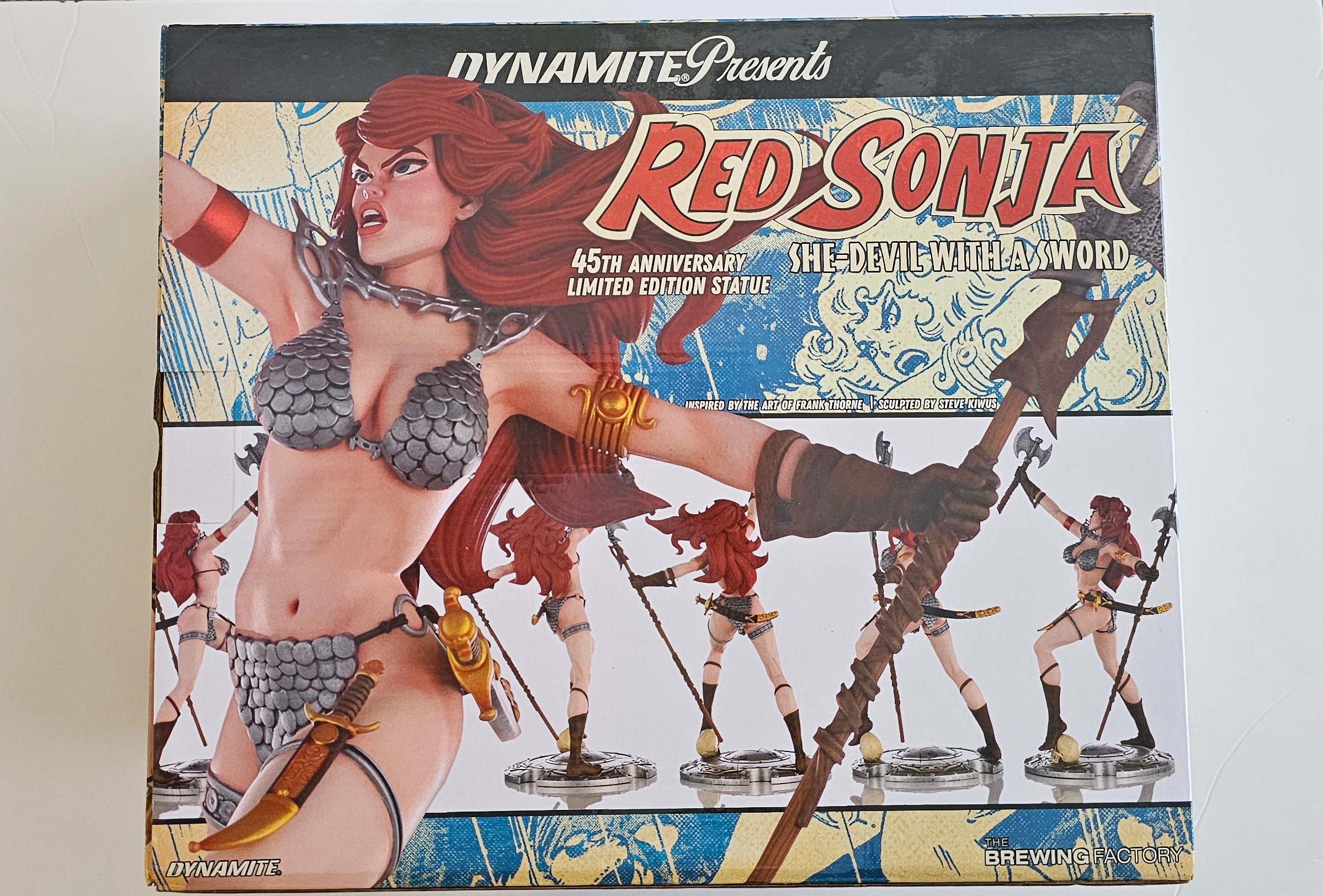 RED SONJA 45TH ANNIVERSARY STATUE B&W BERZERKER PROOF