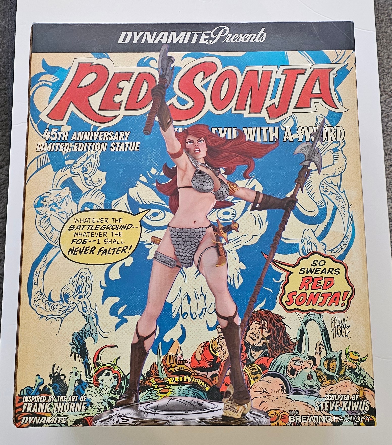 RED SONJA 45TH ANNIVERSARY STATUE B&W BERZERKER PROOF