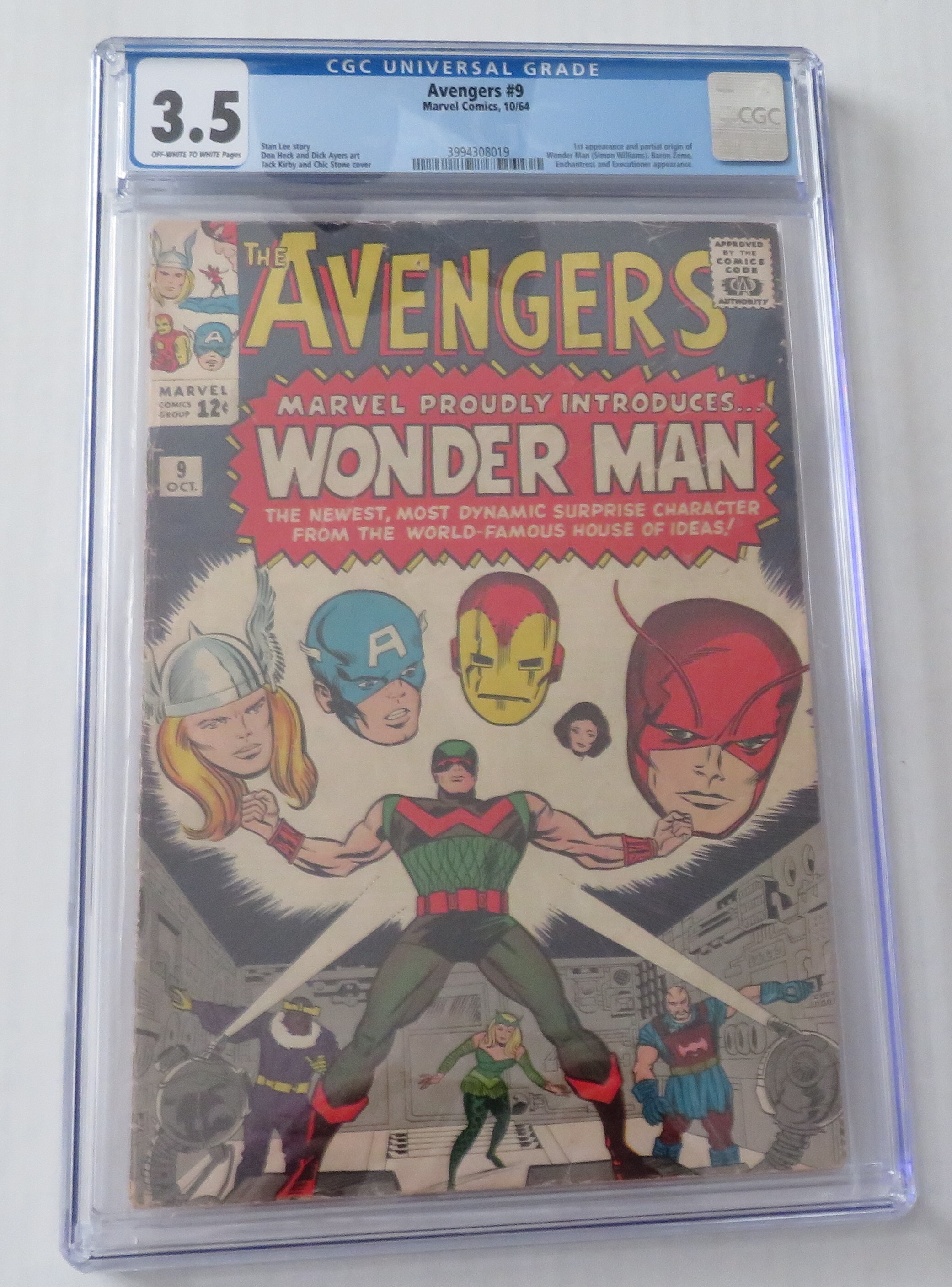 Avengers 9 CGC 3.5