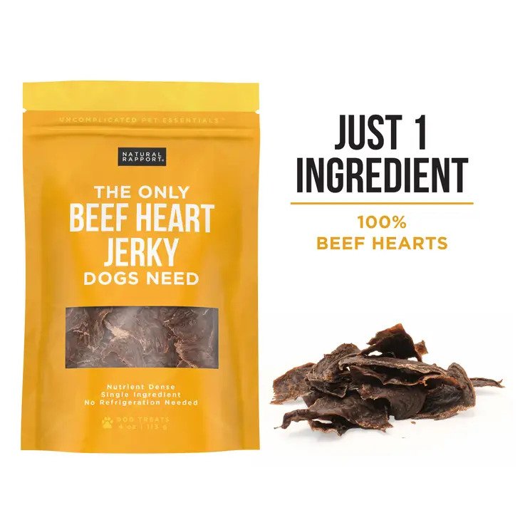 The Only Beef Heart Jerky Dogs Need - 4oz
