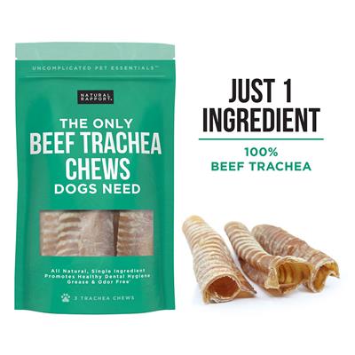 The Only Beef Trachea Chews Dogs Need - 3 pack