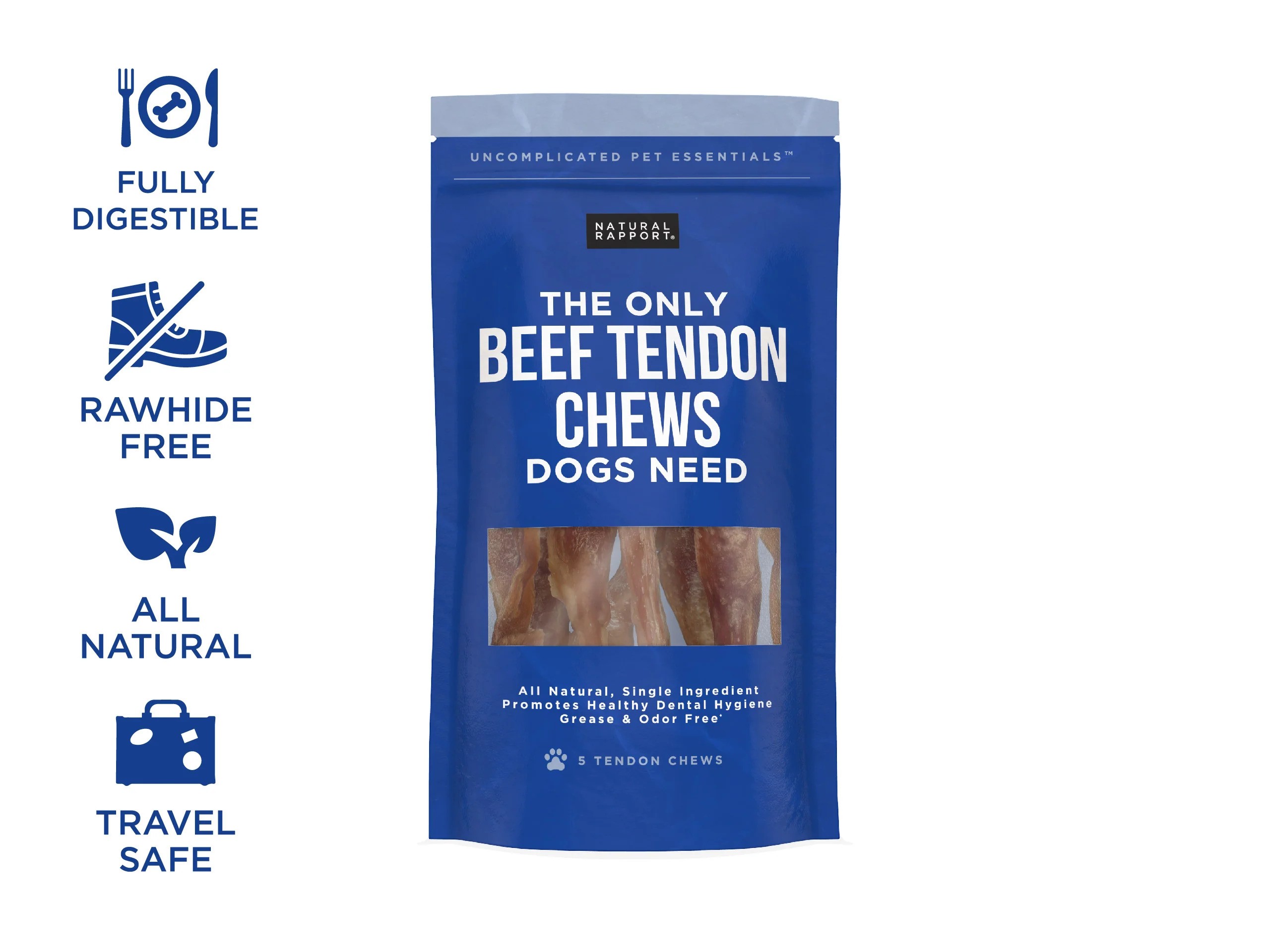 The Only Beef Tendon Chews Dogs Need - 5 pack