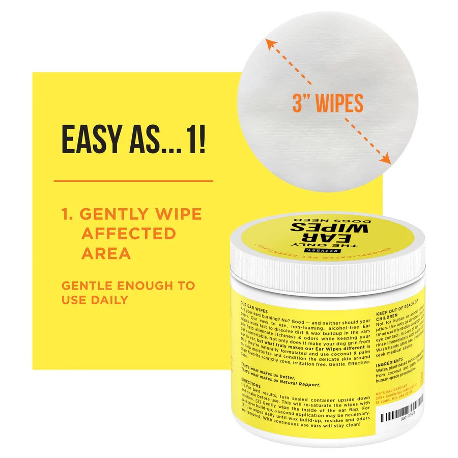 The Only Ear Wipes Dogs Need - 100/pack