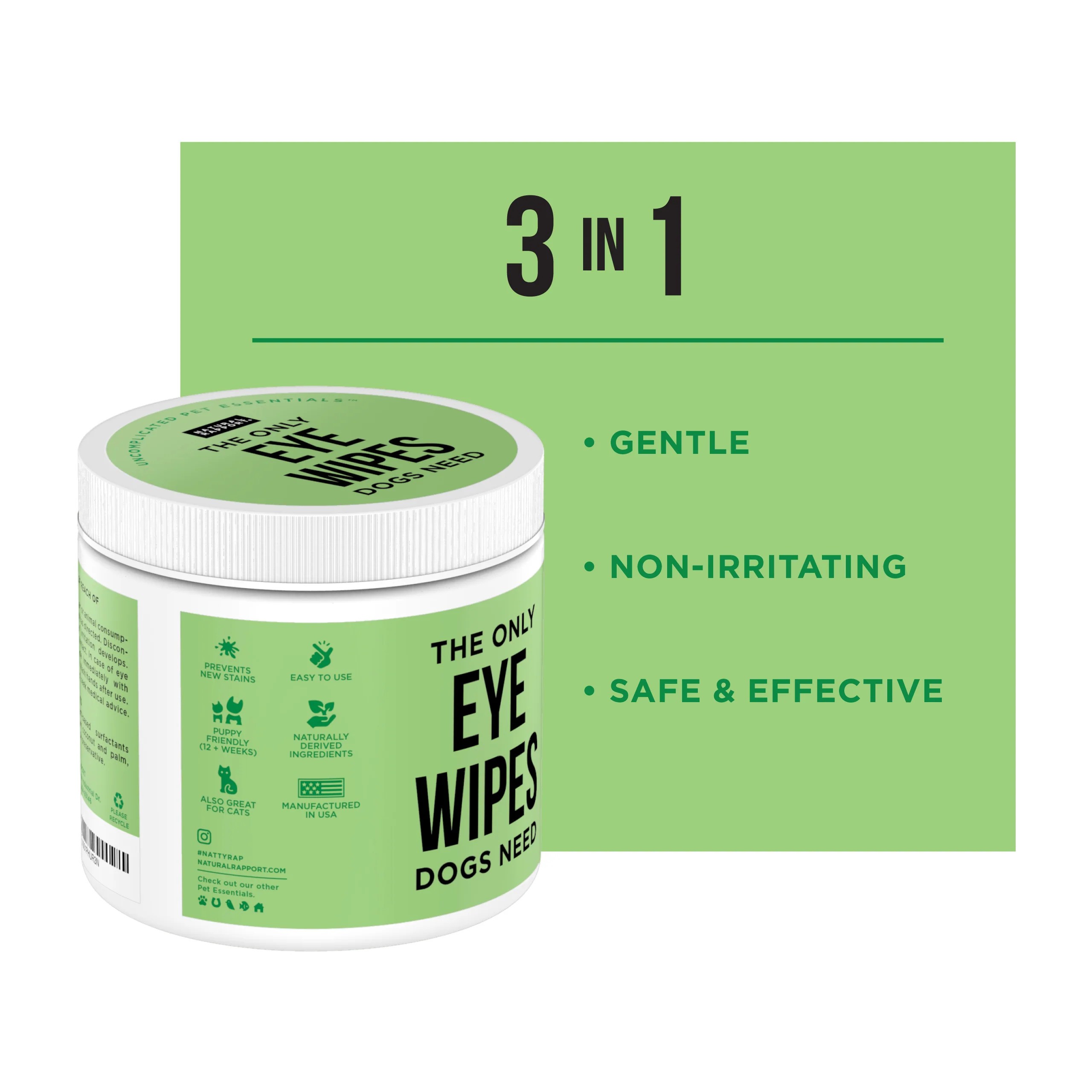 The Only Eye Wipes Dogs Need - 100/pack