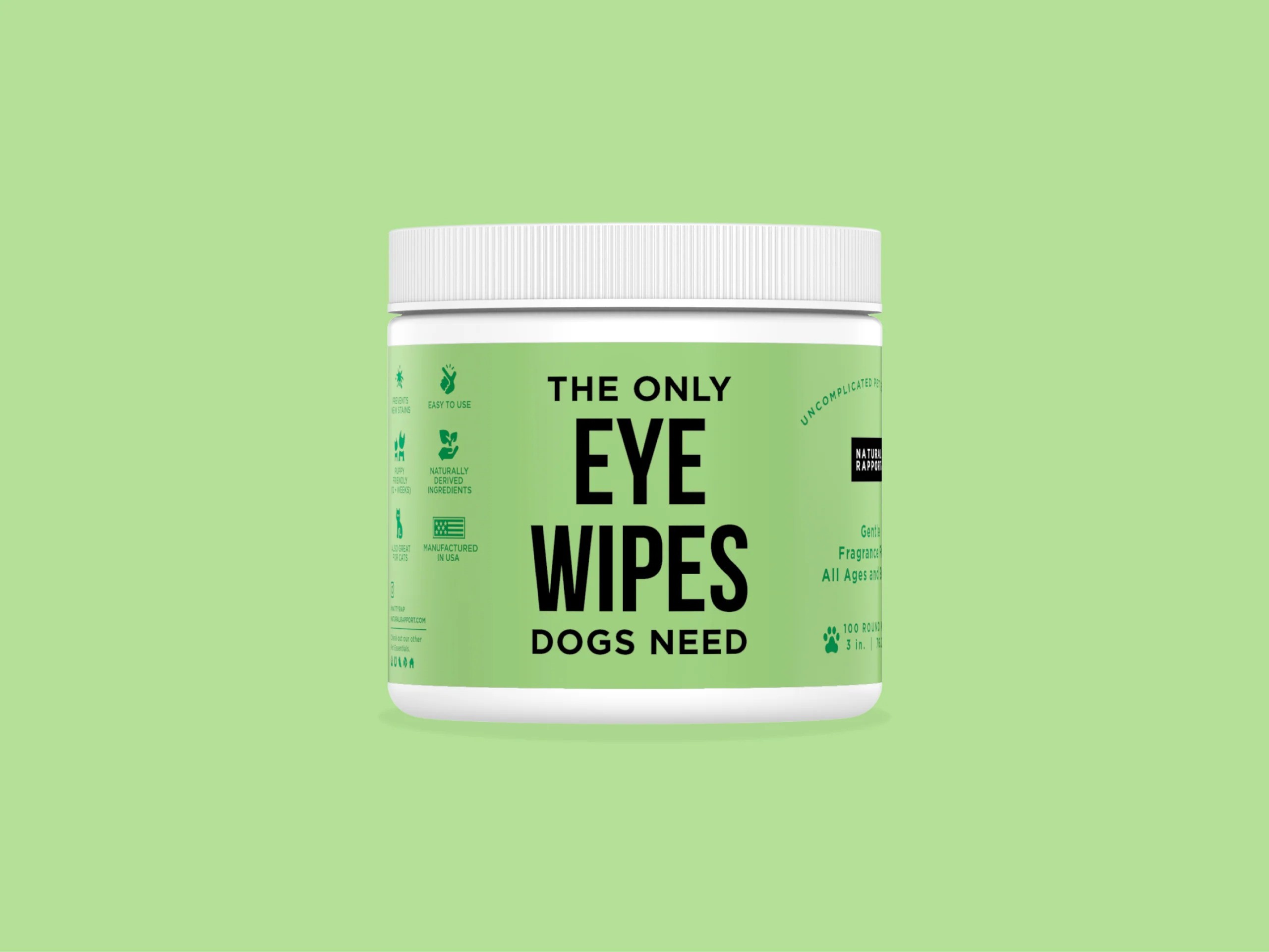 The Only Eye Wipes Dogs Need - 100/pack