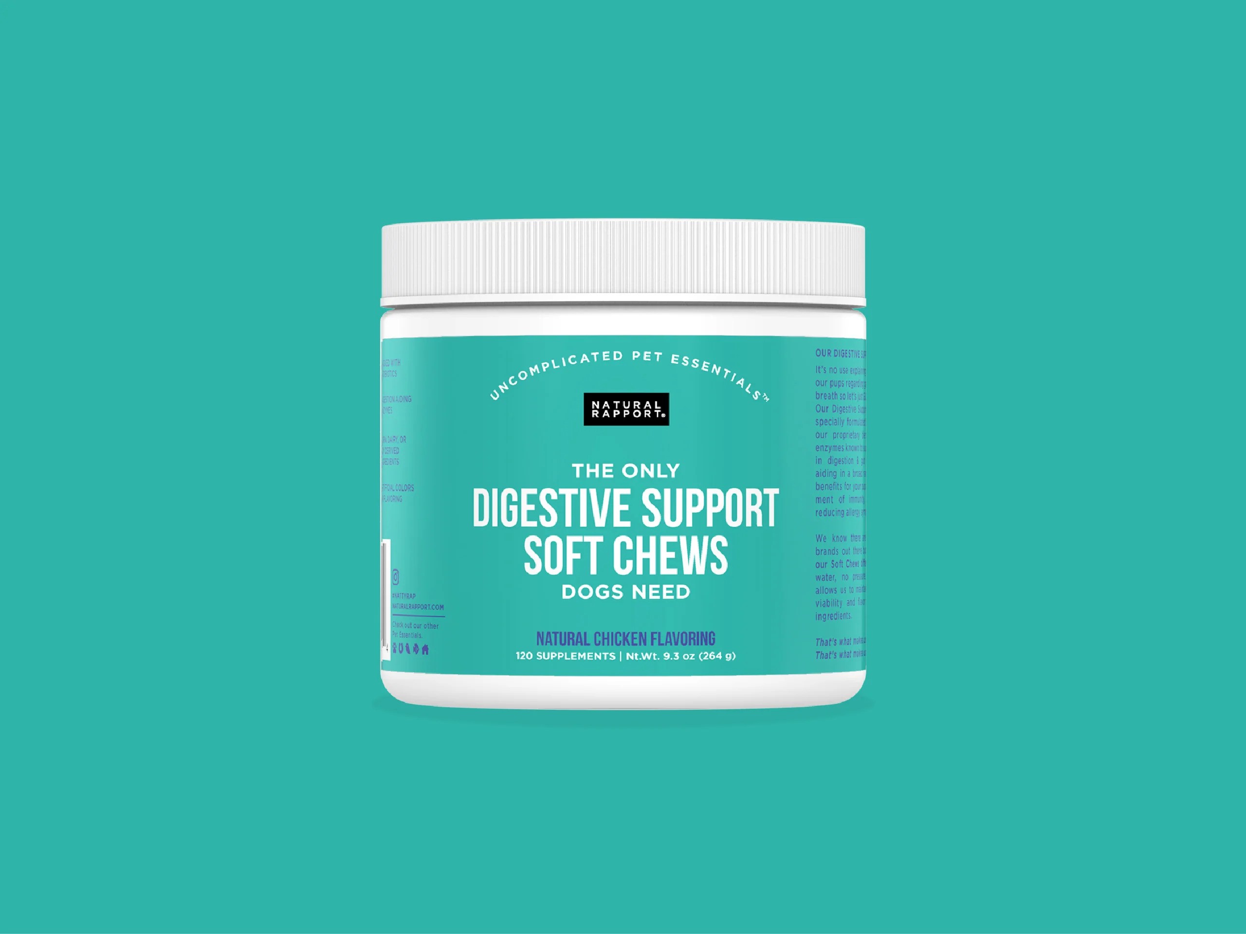 The Only Digestive Chews Dogs Need - VALUE SIZE - 120-count