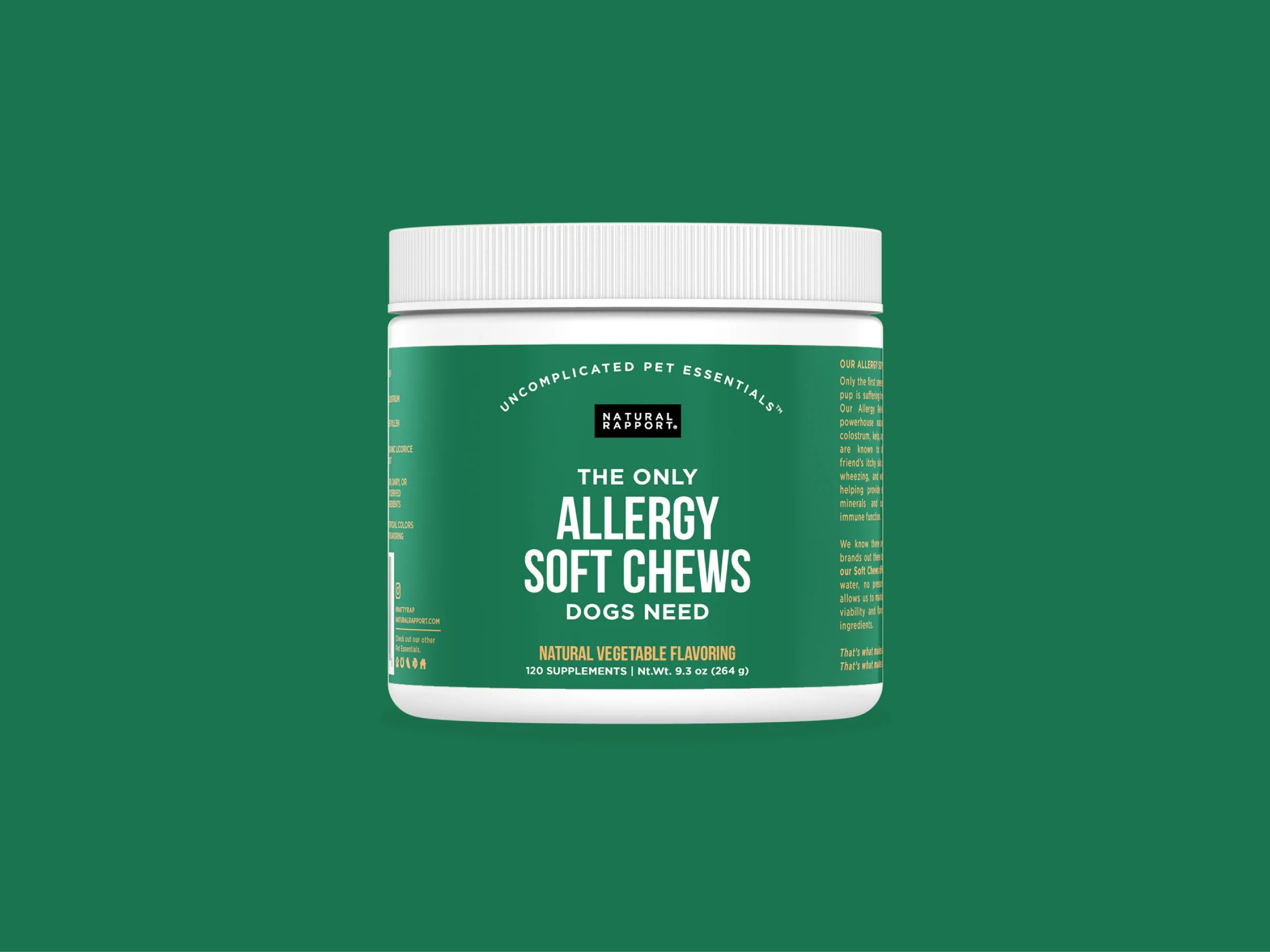 The Only Allergy Chews Dogs Need - VALUE SIZE - 120-count