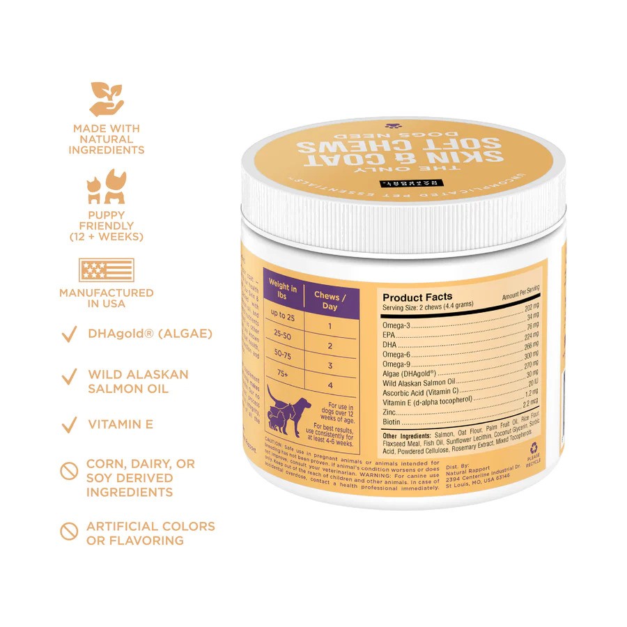 The Only Skin and Coat Chews Dogs Need - VALUE SIZE -120-count