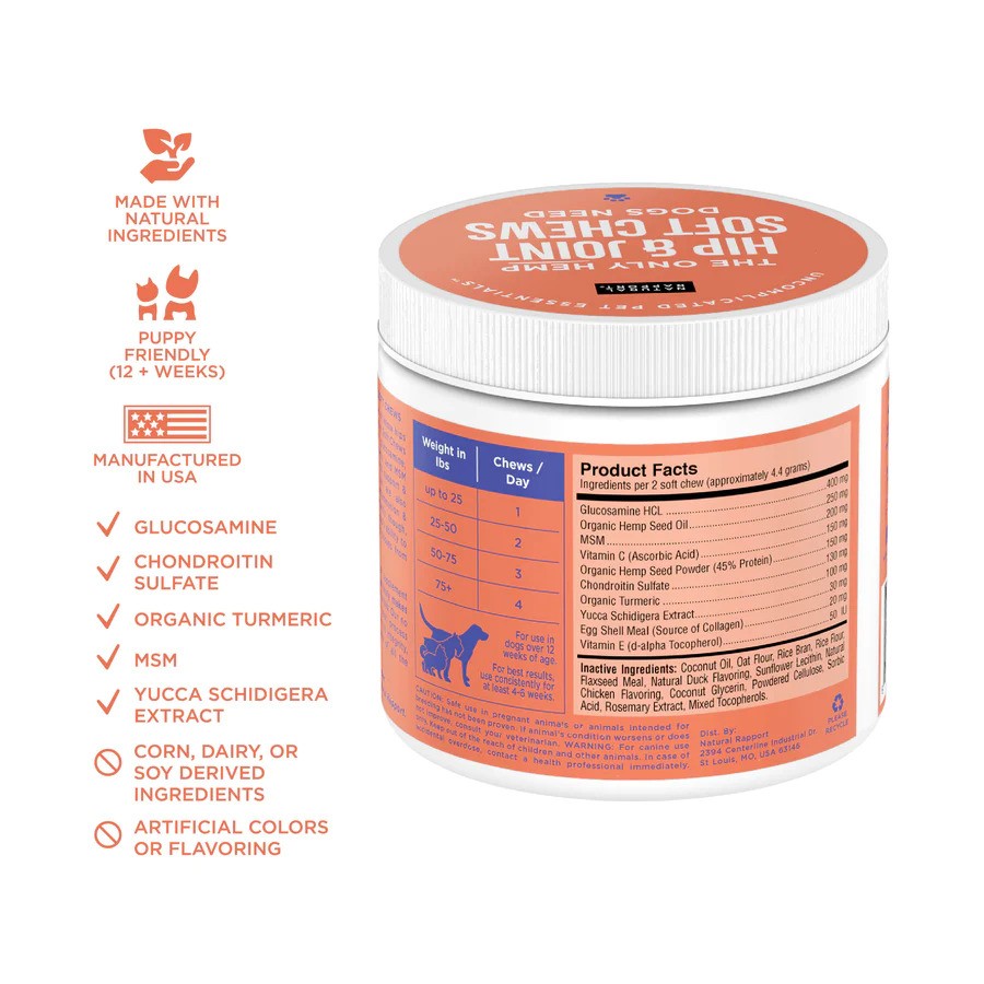The Only Hip and Joint Chews Dogs Need - VALUE SIZE - 120-count