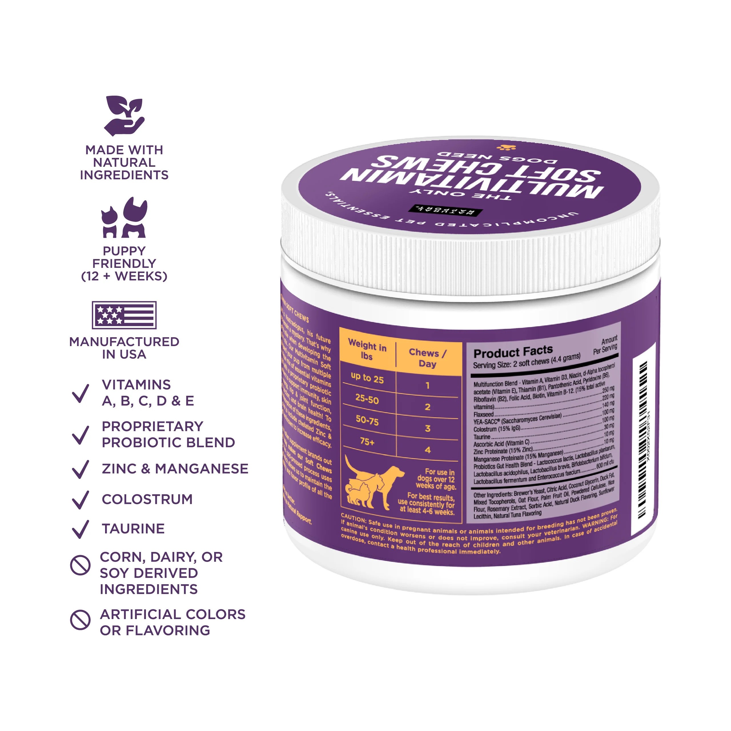 The Only Multivitamin Chews Dogs Need - VALUE SIZE - 120-count
