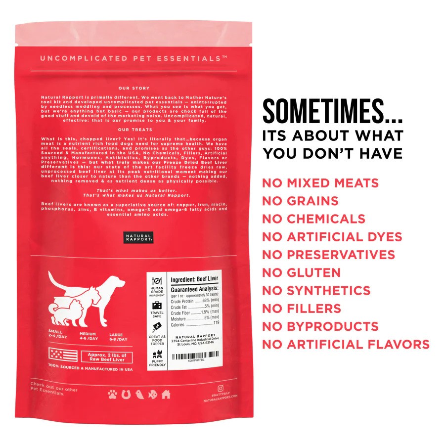 The Only Freeze Dried Beef Liver Dogs Need - 4oz