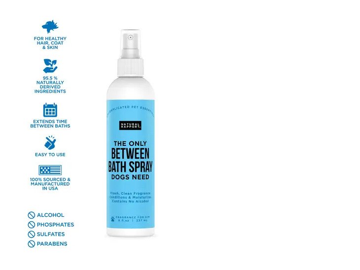 The Only Between Bath Spray Dogs Need - Blue Formula - Amber Musk + Lavender + Sandalwood - 8oz