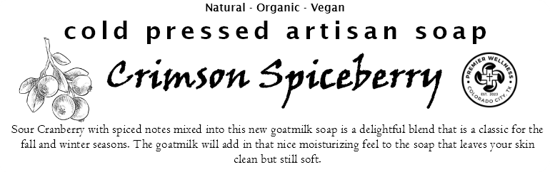 Crimson Spiceberry Soap Bar - All Natural & Organic with Goat Milk