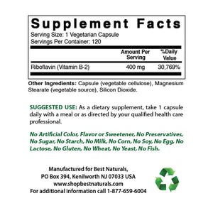 Best Naturals Vitamin B-2 120 ct