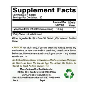 Best Naturals Lycophene 120 ct