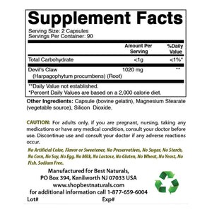Best Naturals Devils Claw 180 ct
