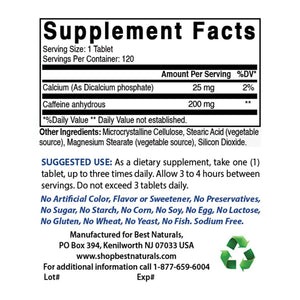 Best Naturals Caffeine 120 ct
