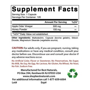Best Naturals Apple Cider 120 ct