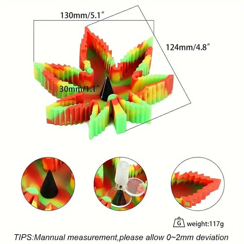 HEMP LEAF SILICONE ASH TRAY - ASSORTED DESIGNS