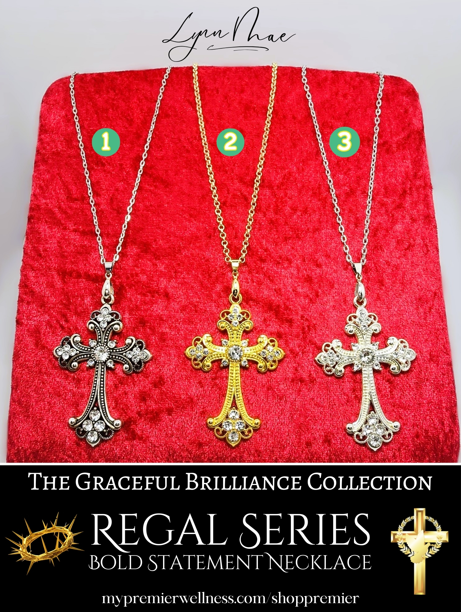 Regal Series Statement Necklace | The Graceful Brilliance Collection by Lynn Mae | $21.99