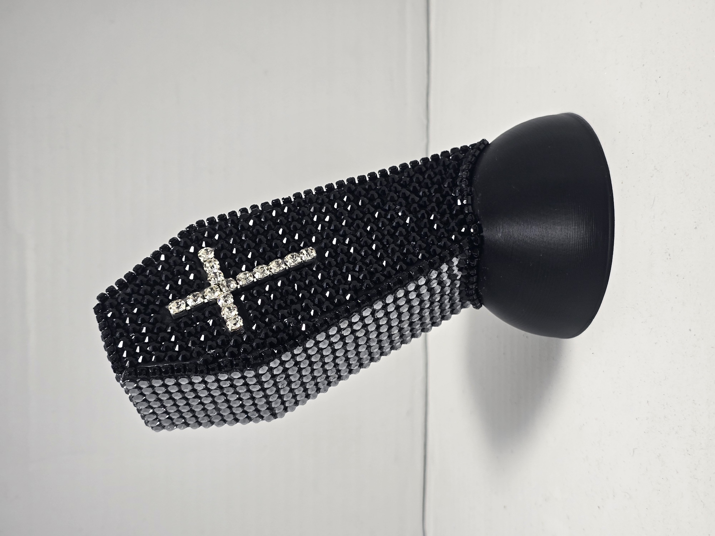 Medium Black Coffin-Shaped Decorative Piece