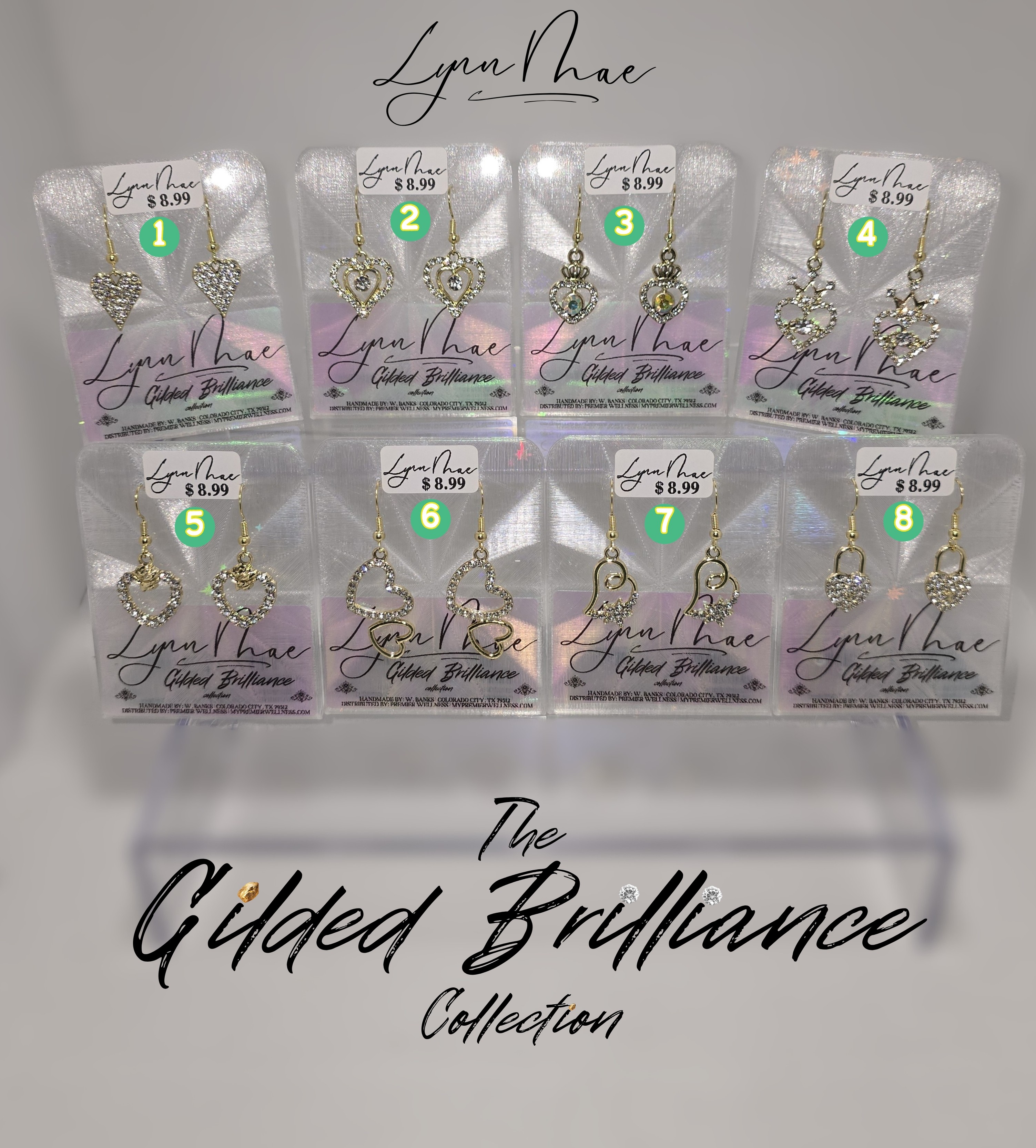 Romance in Gold Series | The Gilded Brilliance Earring Collection | $8.99