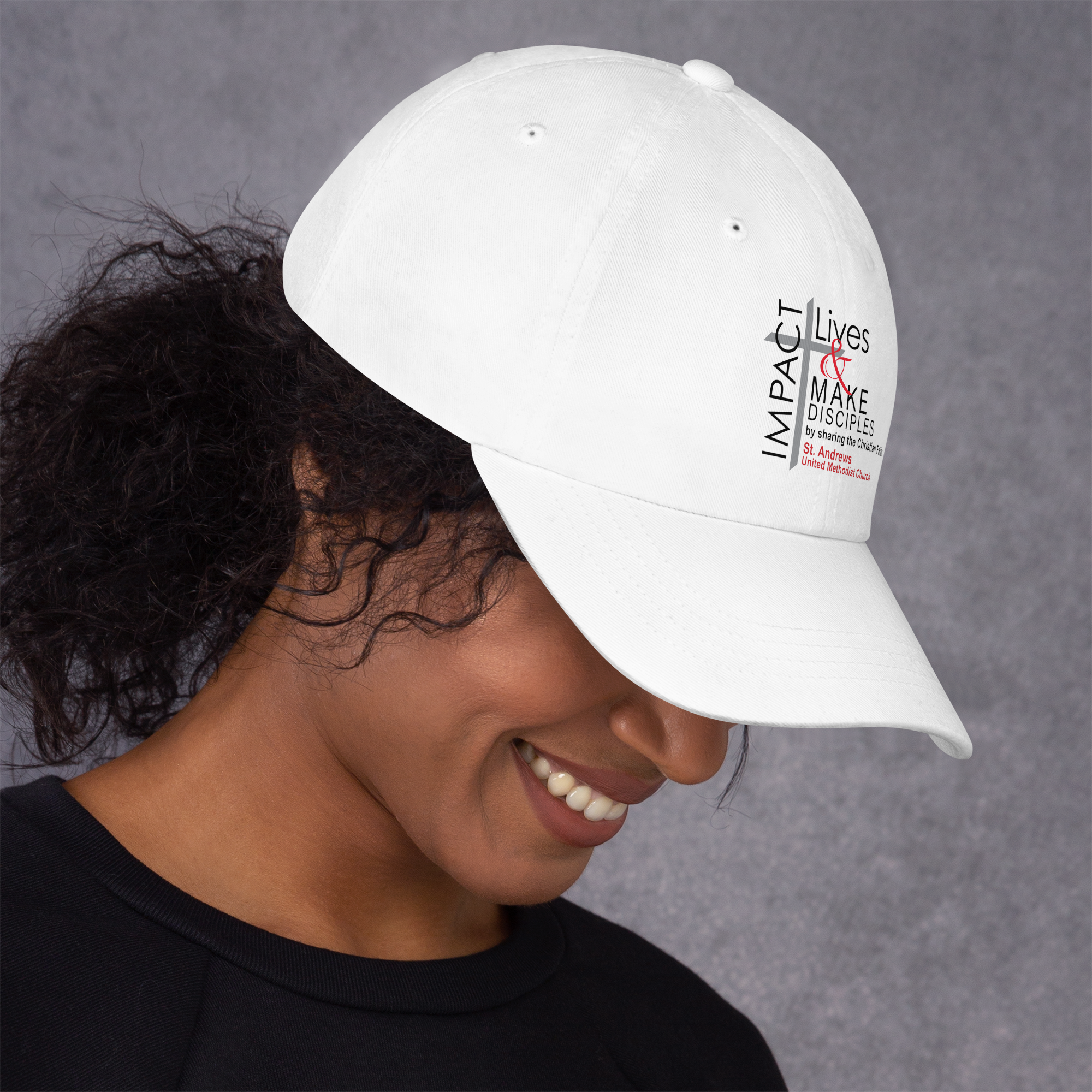 SAUMC White Impact Lives Baseball Cap
