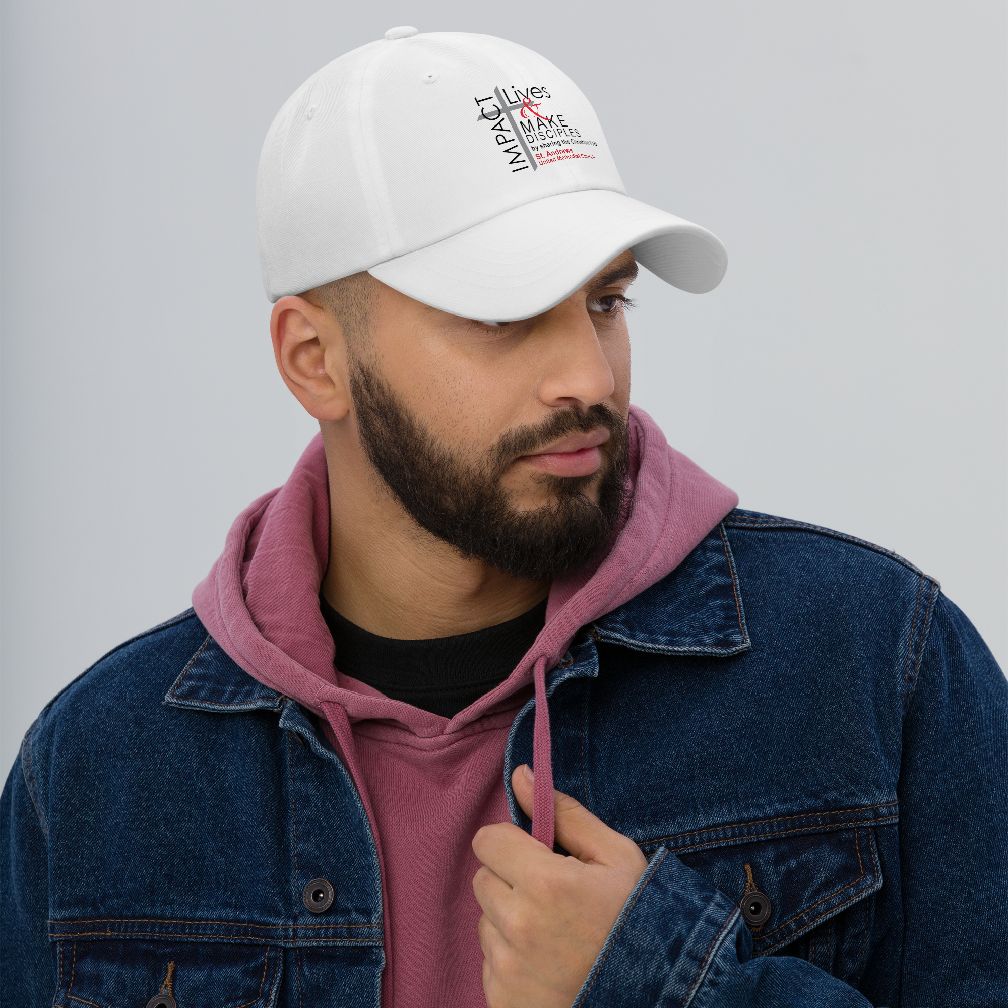 SAUMC White Impact Lives Baseball Cap