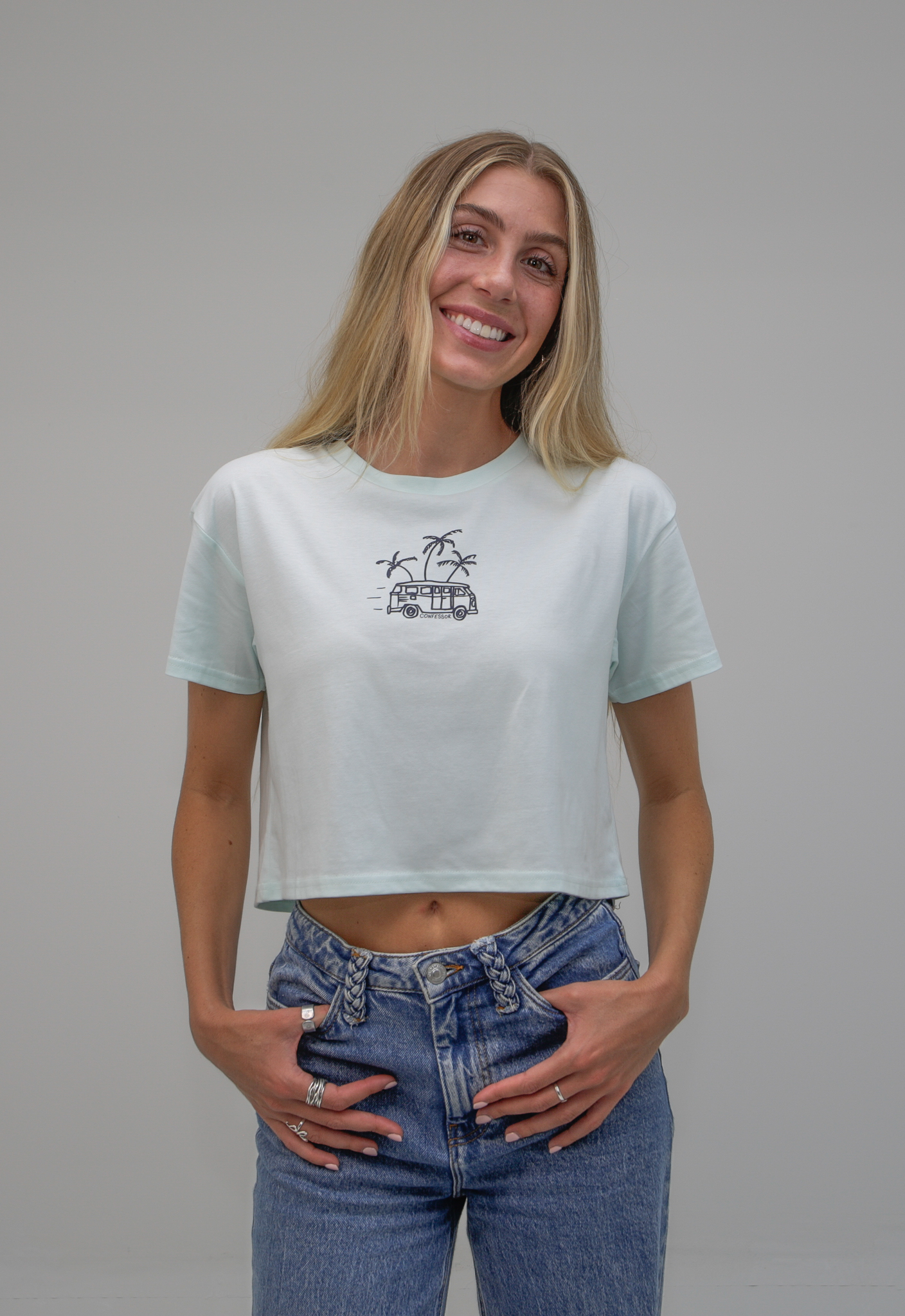 Headin' Somewhere crop tee