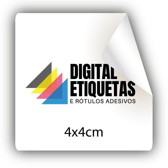 Etiqueta Adesiva papel couchê Personalizada 4cm
