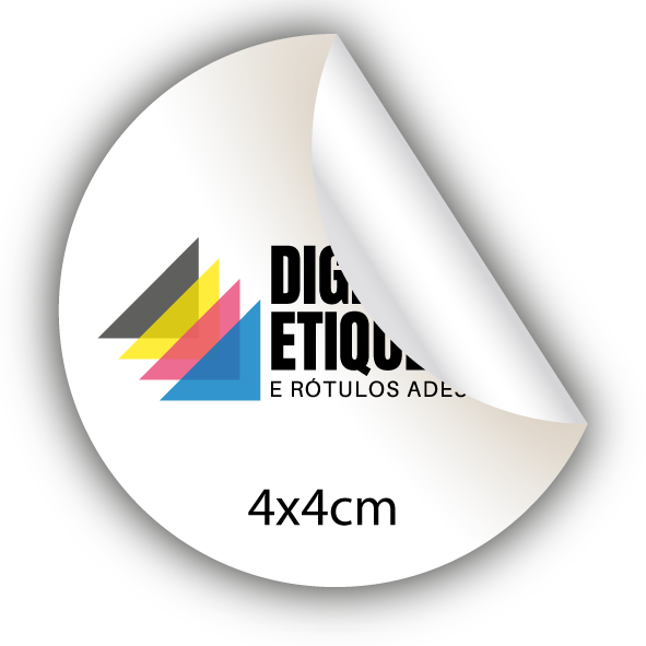 Etiqueta Adesiva papel couchê Personalizada 4cm