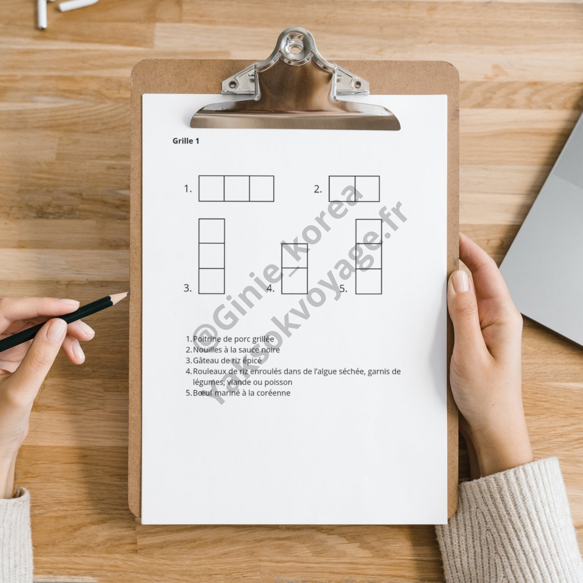 Apprends 100 plats coréens en hangeul en 6 jours avec des jeux mystères !