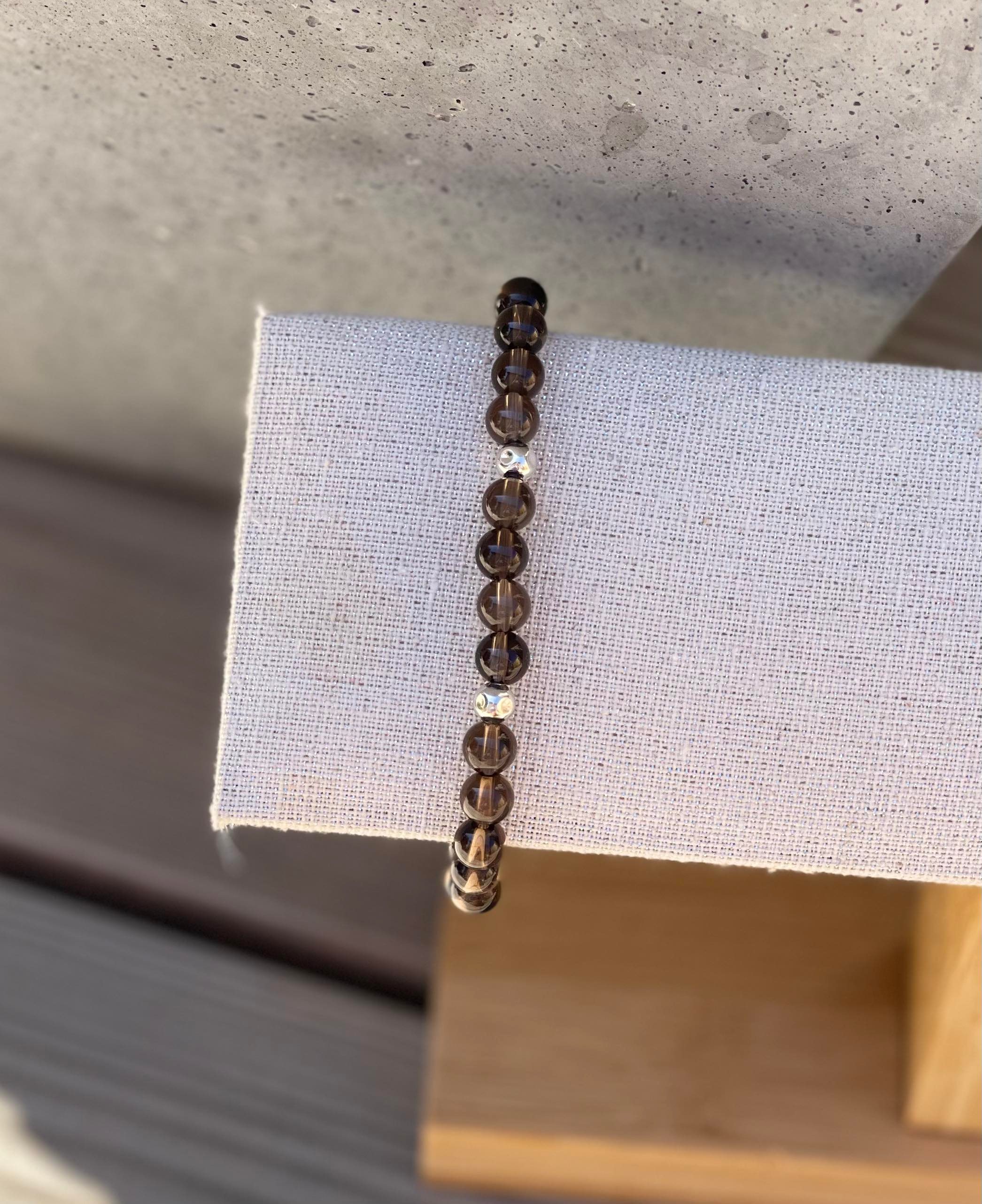 Bracelet énergétique en pierres naturelles Quartz fumé