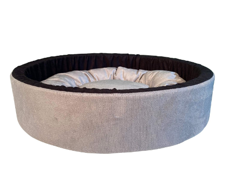 Mellifluous Reversible Round Shape Soft Velvet Cat Dog Pet Bed 