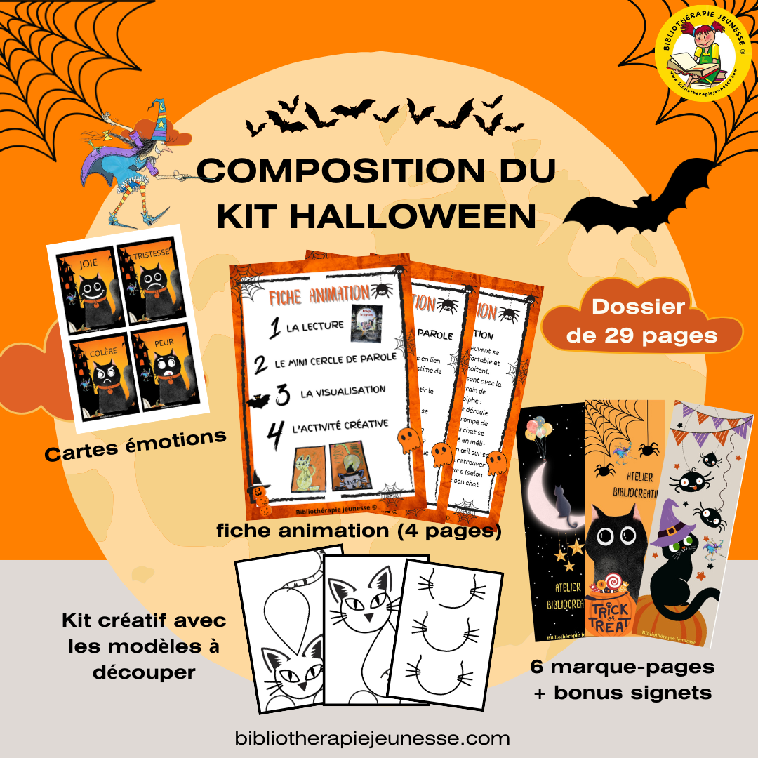 Kit bibliocréatif Halloween "Pélagie la sorcière"